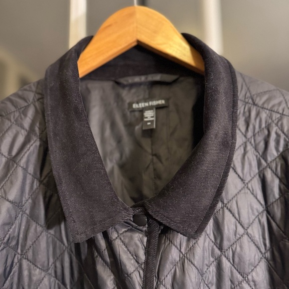 EILEEN FISHER Eggshell Recycled Nylon Coat XXL - Picture 8 of 15